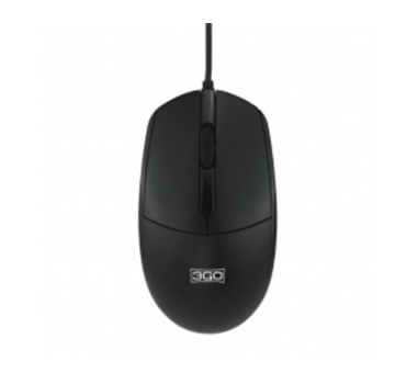 3Go MMAUS - Ratón Maus - USB - Negro - 1000dpi