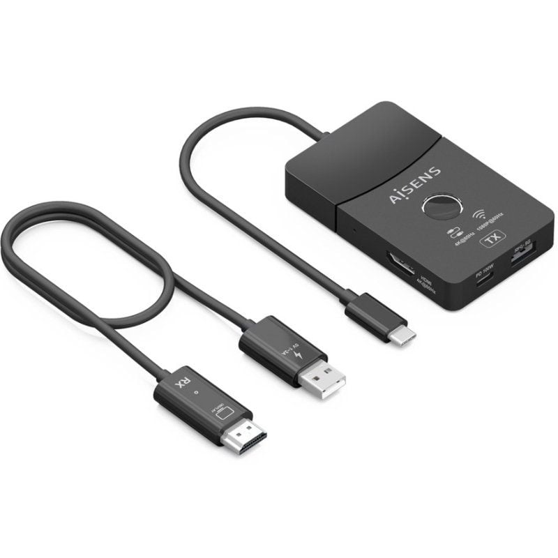 Adaptador Transmisor de vídeo inalámbrico USB Tipo-C - HDMI Aisens ASWL-H2KDC30M05-BK 100W