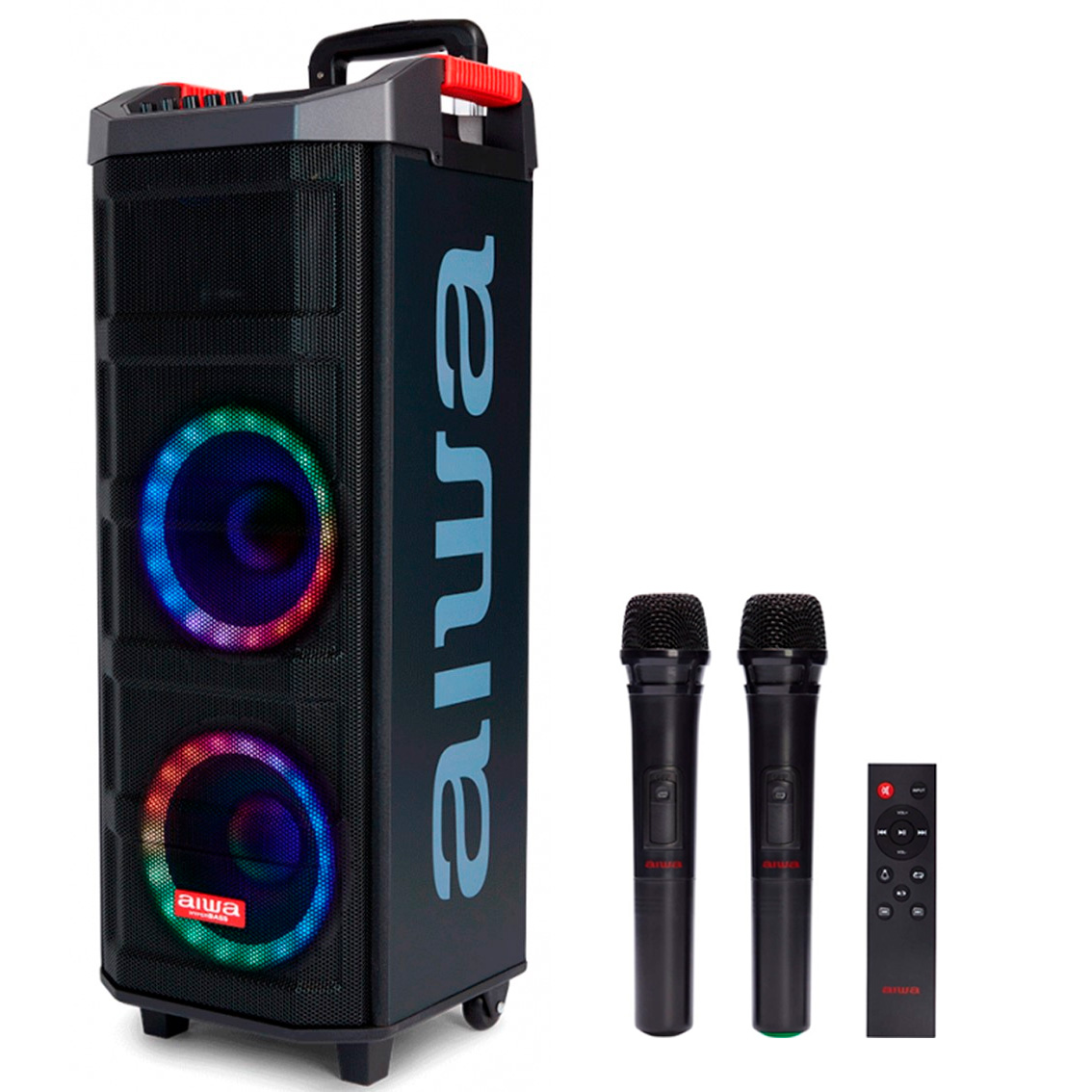Aiwa kbtus - 710 90w rms con karaoke 2 micros inalambricos