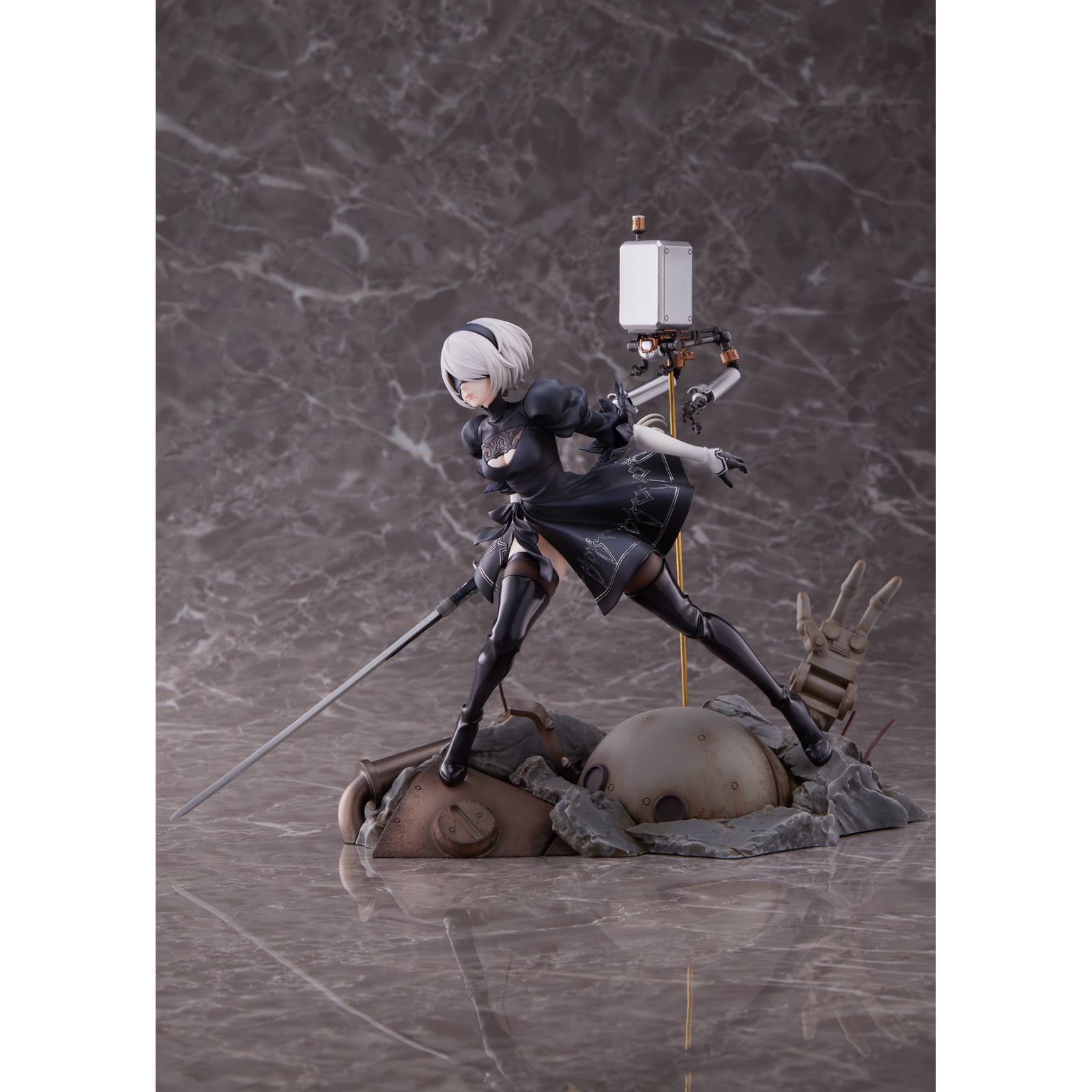 Aniplex 2b deluxe edition statue 20 cm nier automata ver.1.1a 1 - 7 scale