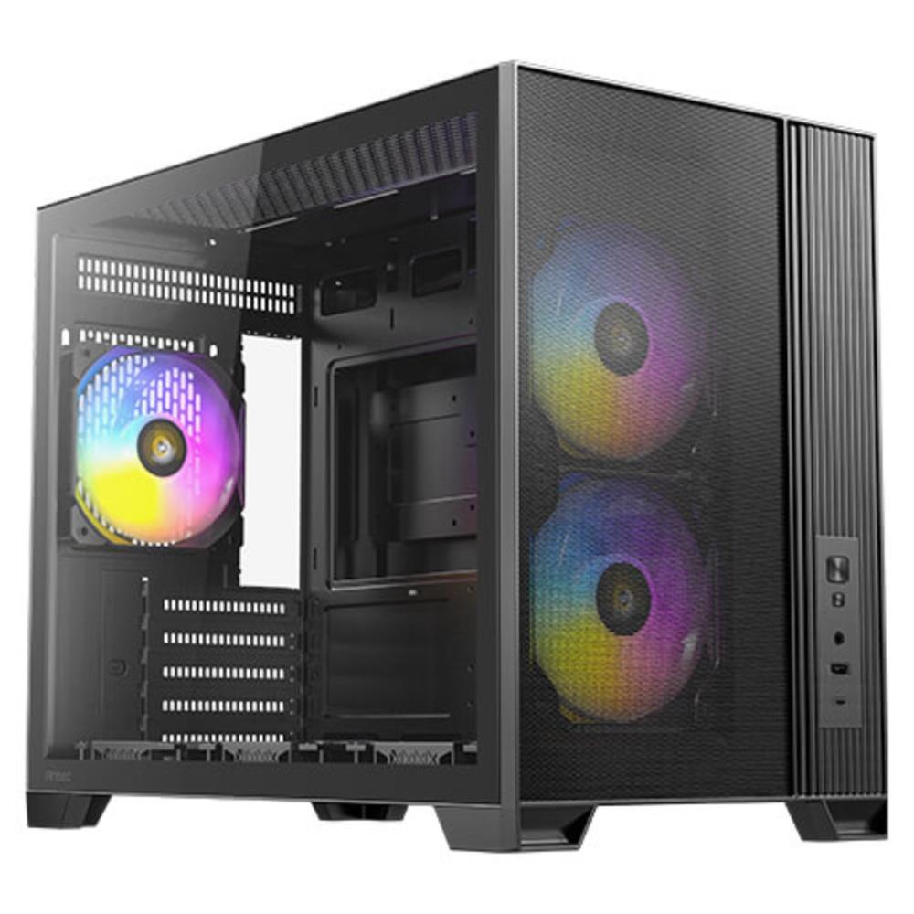 Antec flux m matx cristal templado negra