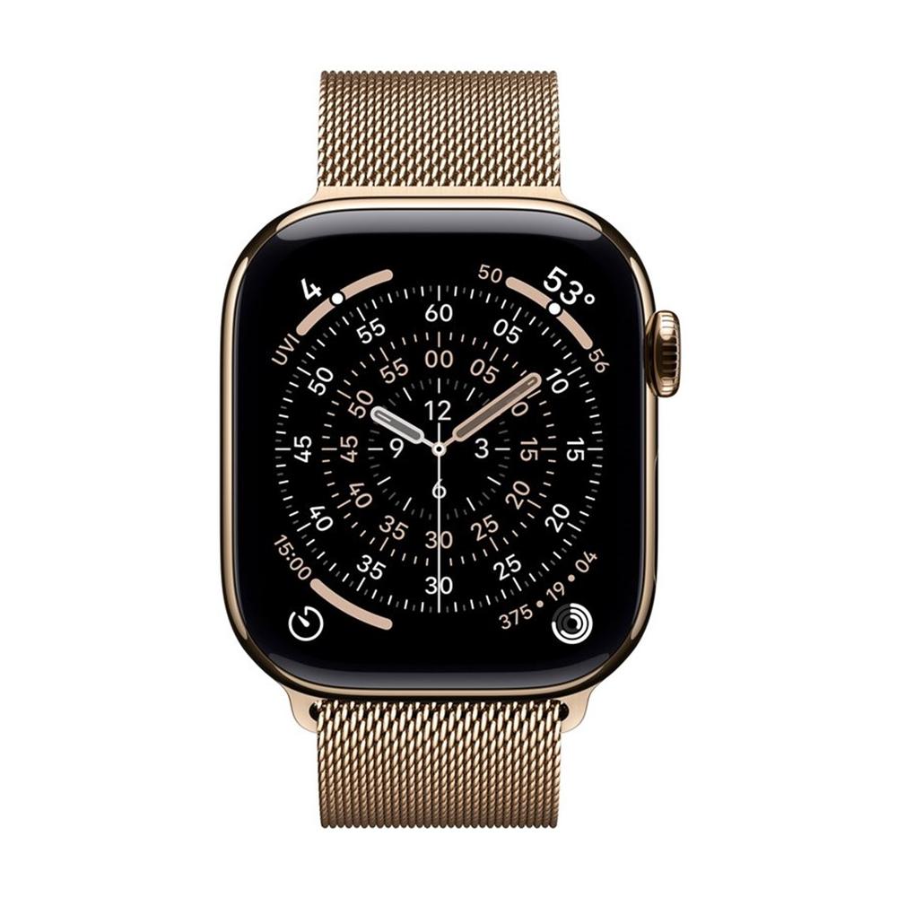 Apple Watch Series 11 gps + cellular 42mm gold titanium case gold milanese loop