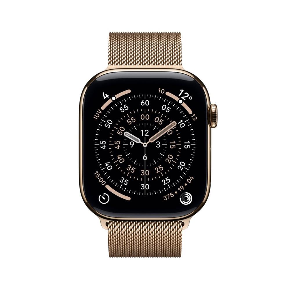 Apple watch s11 gps + cellular 46mm gold titanium case gold milanese m - l