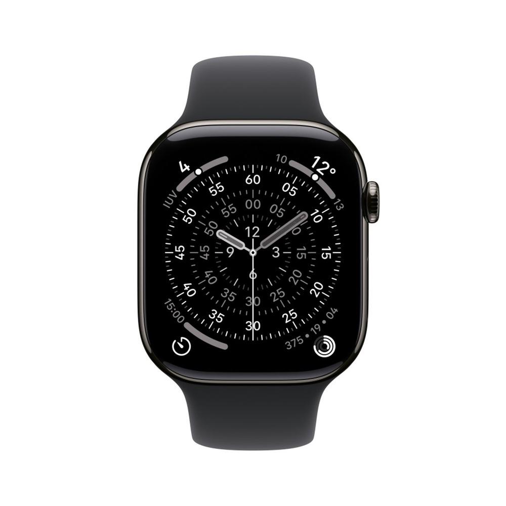 Apple Watch Series 11 gps + cellular 42mm slate titanium case black sport band s - m