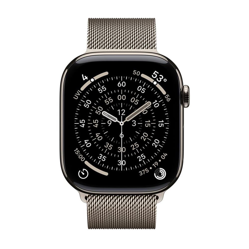 Apple Watch Series 11 gps + cellular 46mm natural titanium milanese loop m - l
