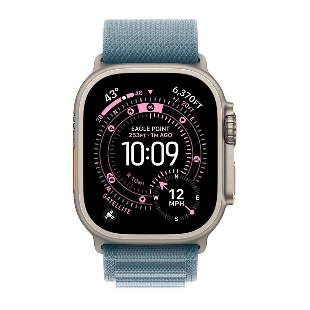 Apple Watch Ultra 3 gps + cellular 49mm natural titanium case blue alpine loop - s
