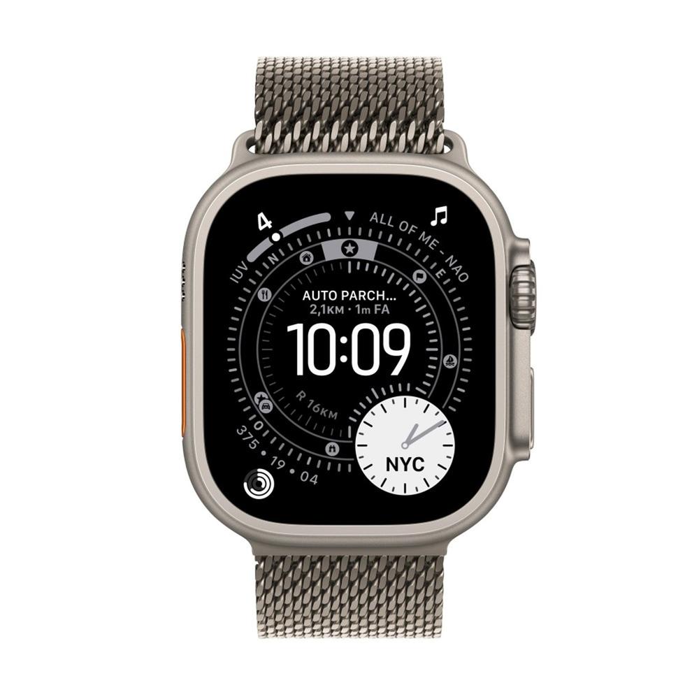 Apple Watch Ultra 3 gps + cellular 49mm natural titanium case natural titanium milanese loop - l