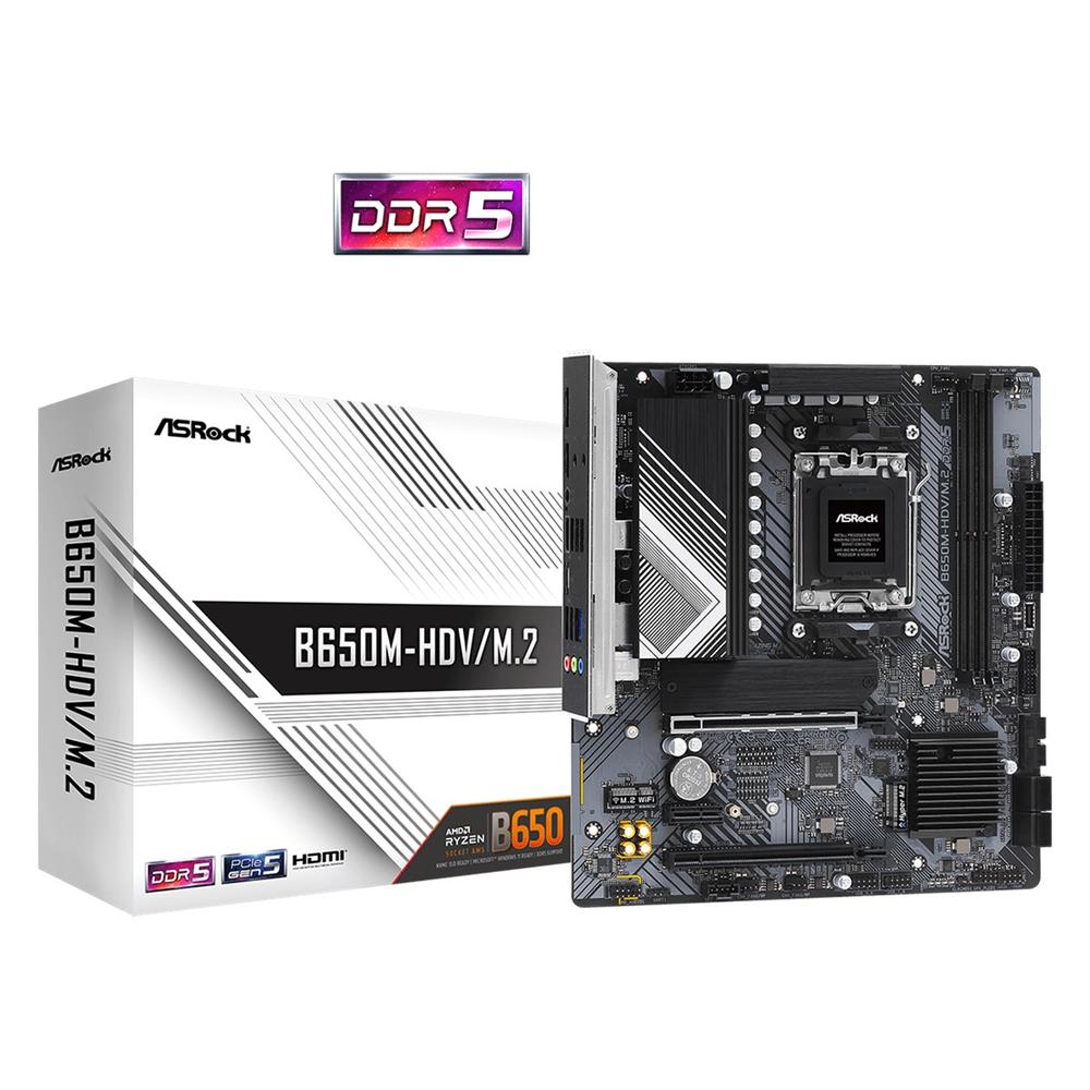 Asrock b650m - hdv - m.2 am5 matx - 2x ddr5