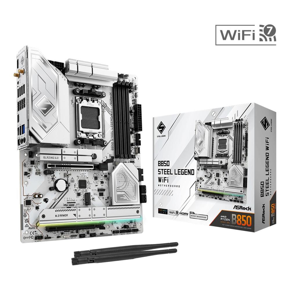 Asrock b850 steel legend wifi am5 atx - 4x ddr5