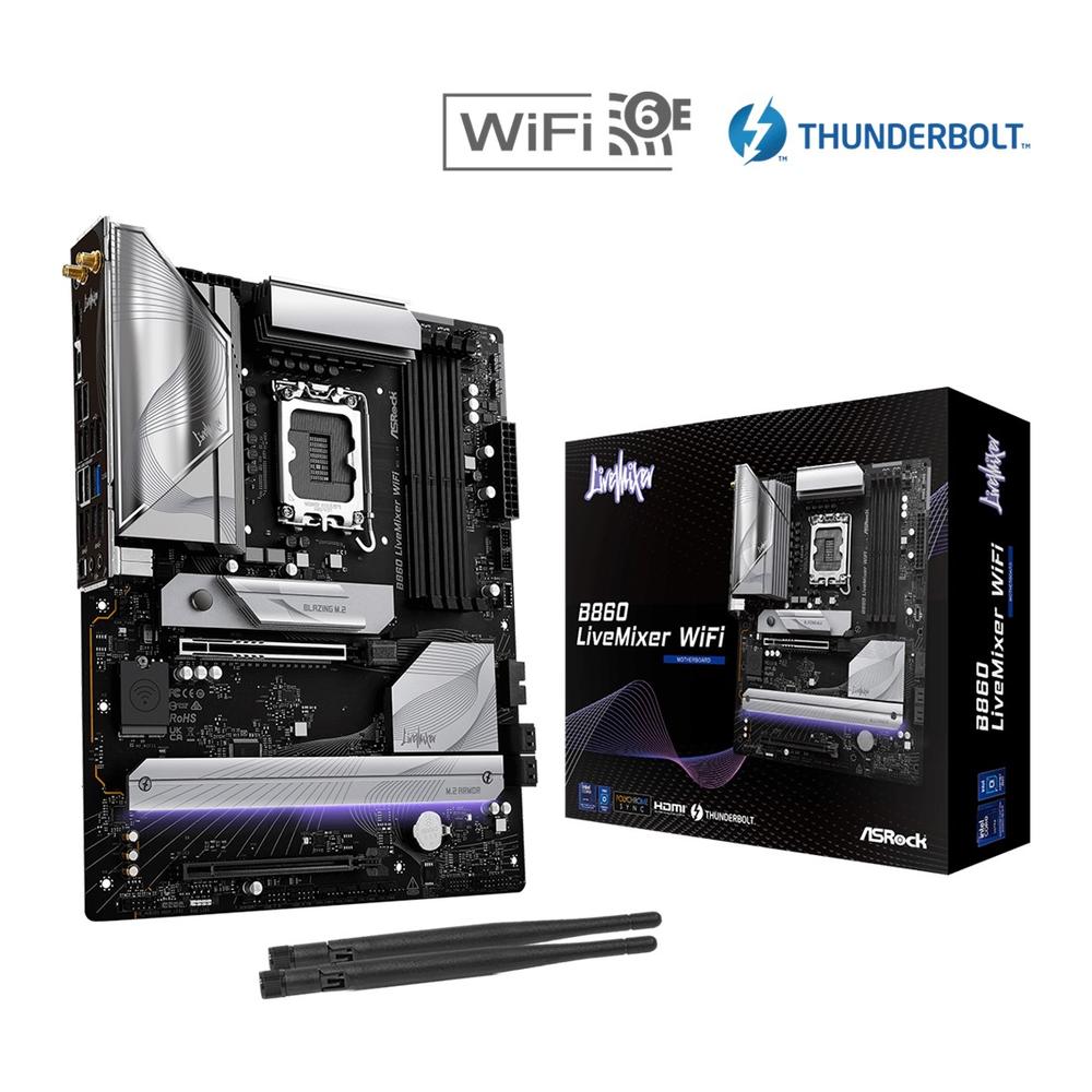 Asrock b860 livemixer wifi lga 1851 atx - 4x ddr5