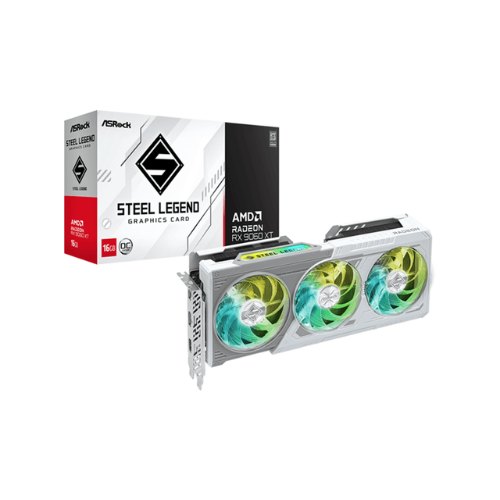 Asrock rx 9060xt steel legend rgb 16gb gddr6 - 2x dp - 1x hdmi pci express 5.0