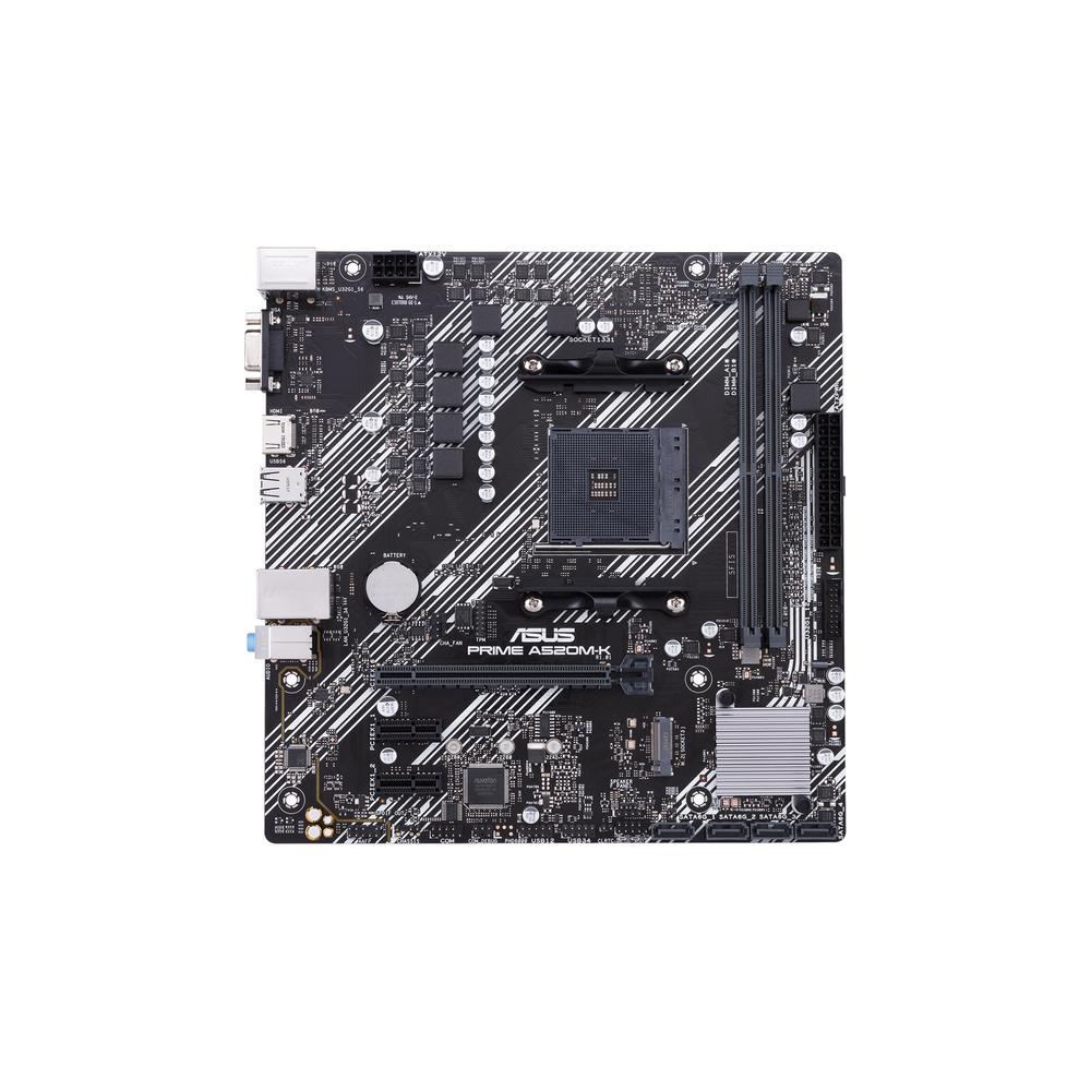 Asus amd prime a520m - k socket am4 ddr4 x2 max 64gb 3200 mhz d - sub hdmi matx