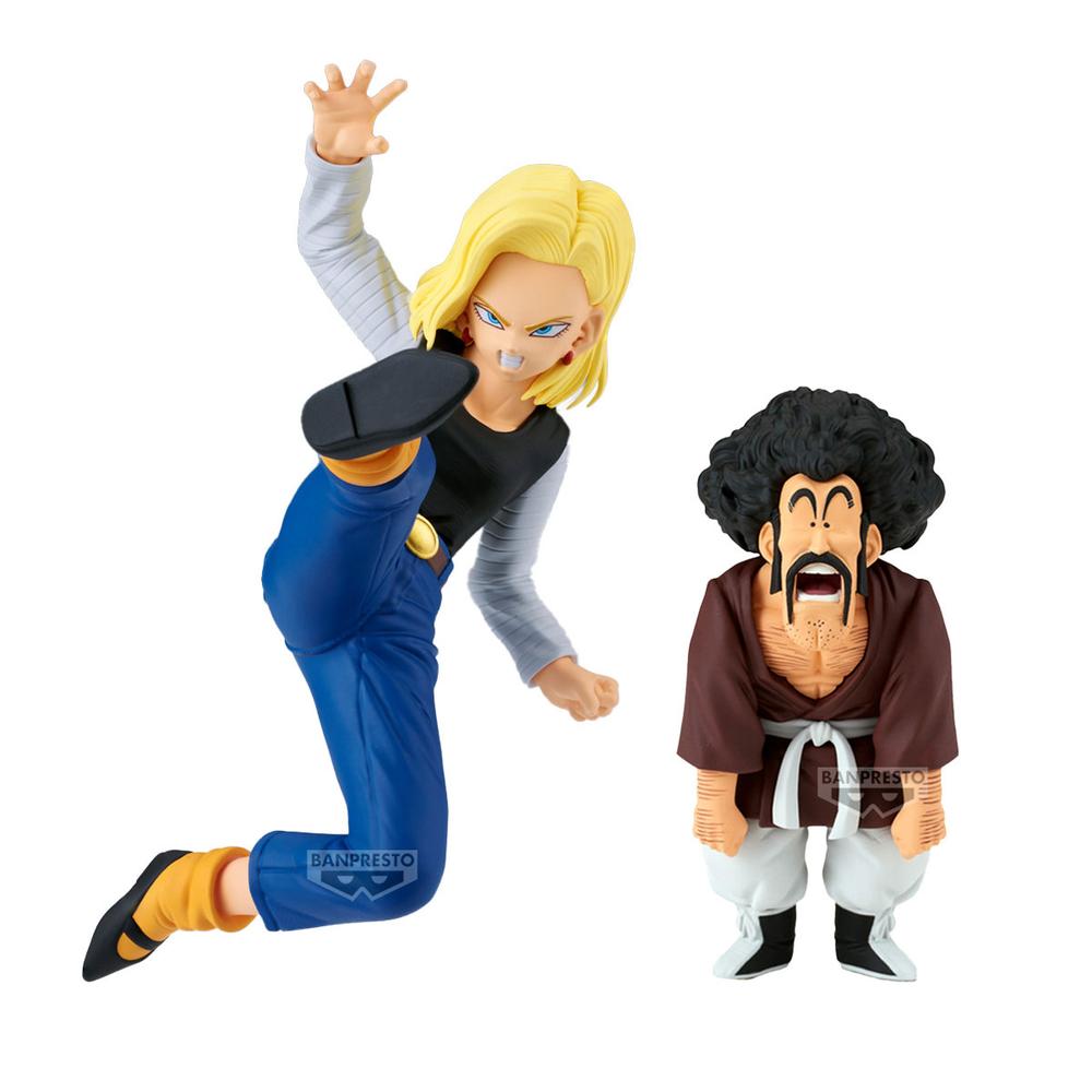 Banpresto dragon ball z match makers android 18 vs mr. satan (vs mighty mask)