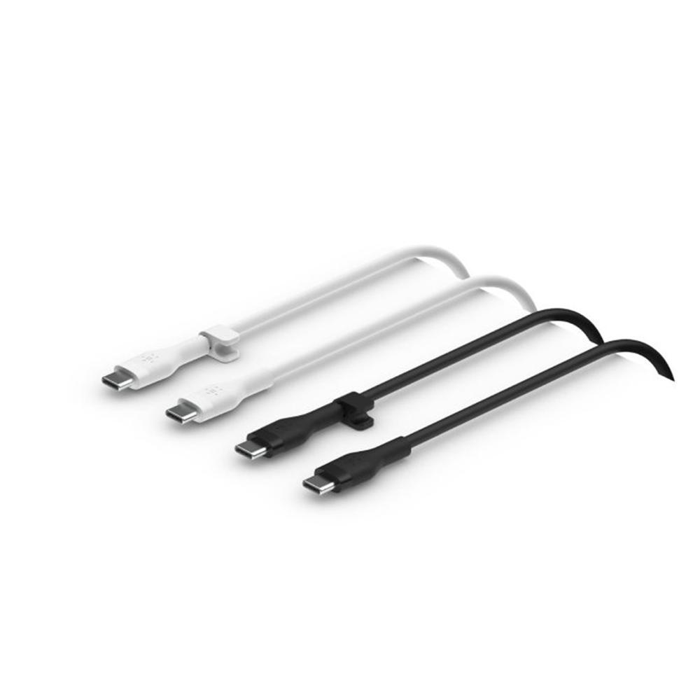 Belkin 1m - macho - macho - pack 2 blanco - negro