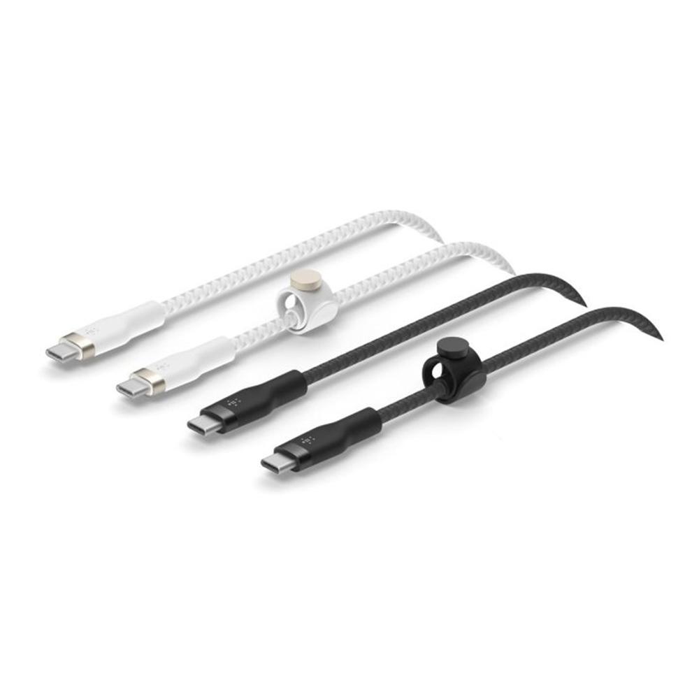 Belkin 1m - macho - macho - pack 2 blanco - negro