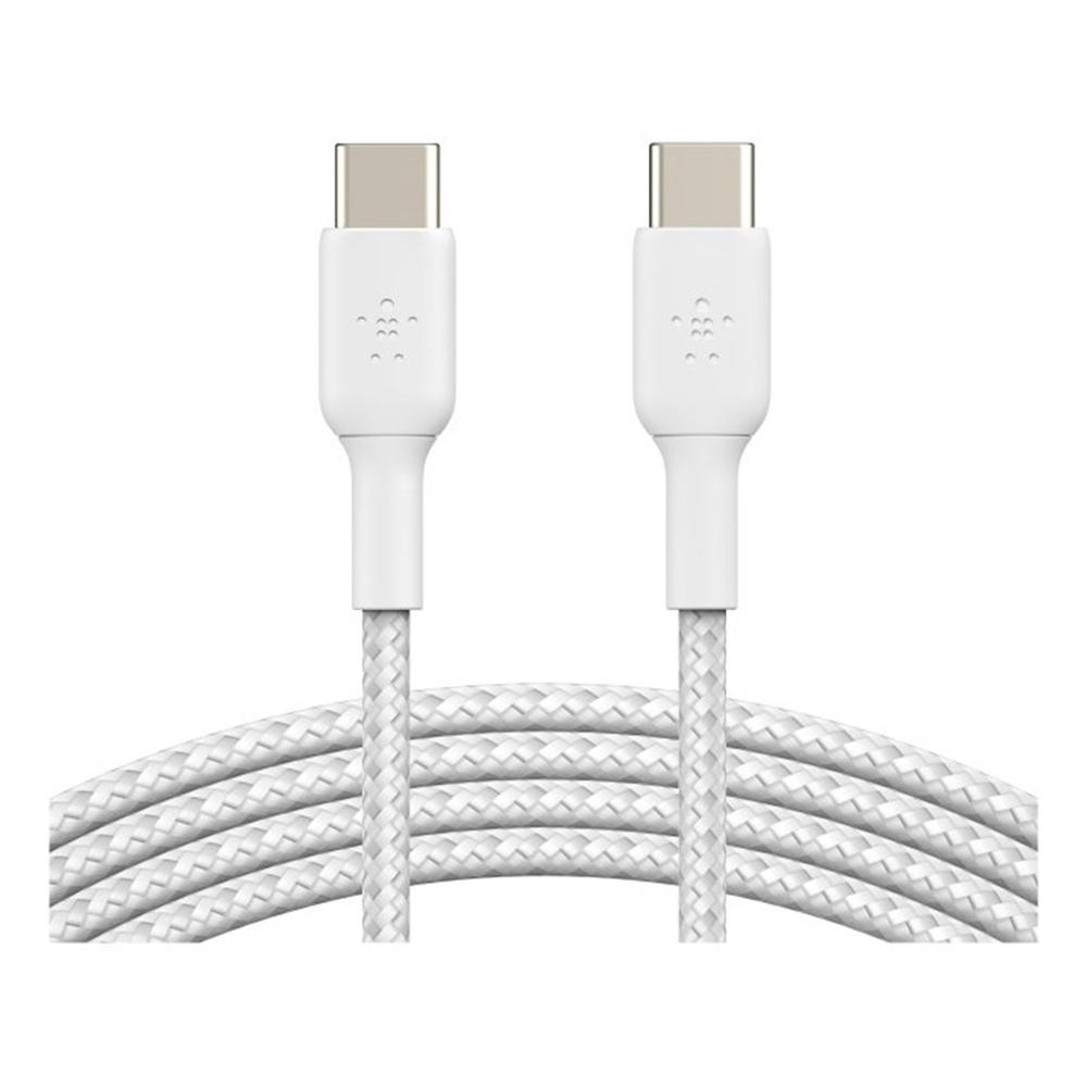 Belkin 1m - macho - macho - blanco trenzado 2 unidades