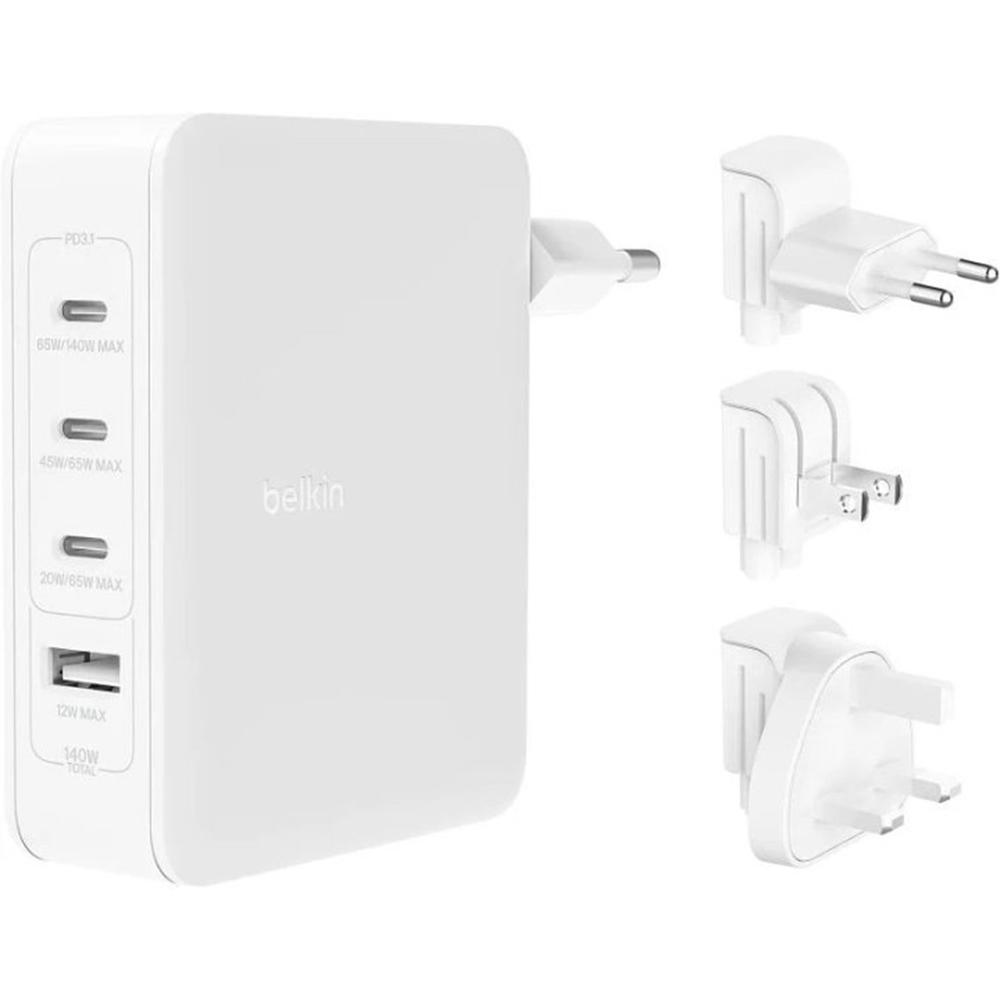 Belkin wch014btwh 140w 3x usb tipo c 1x usb tipo a