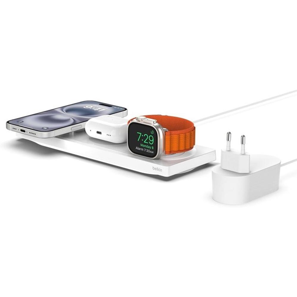 Belkin wiz016vfwh magsafe 3 en 1 apple iphone airpods watch blanco