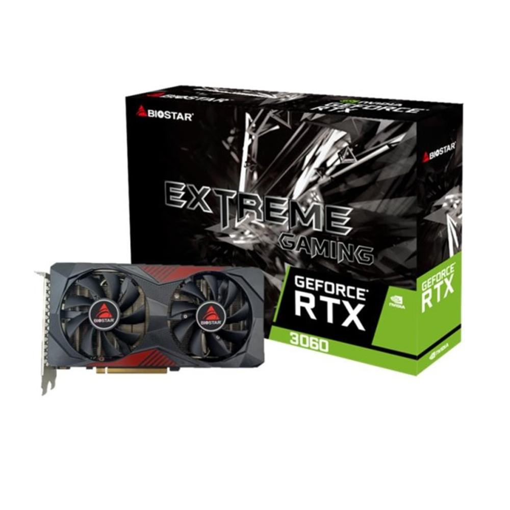 Biostar extreme gaming nvidia rtx 3060 12gb gddr6 - 3x dp - 1x hdmi pci express 4.0