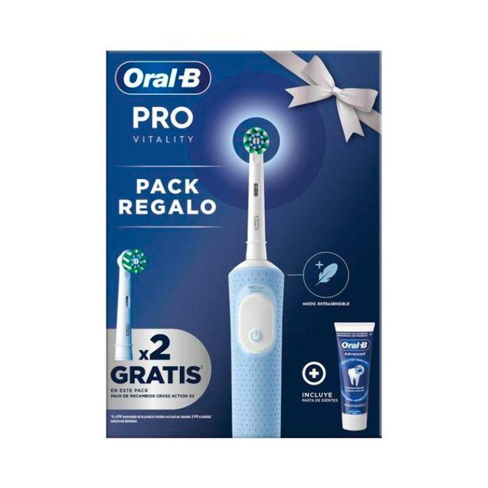 Braun oral - b vitality pro blanco + 2 cabezales y dentifrico