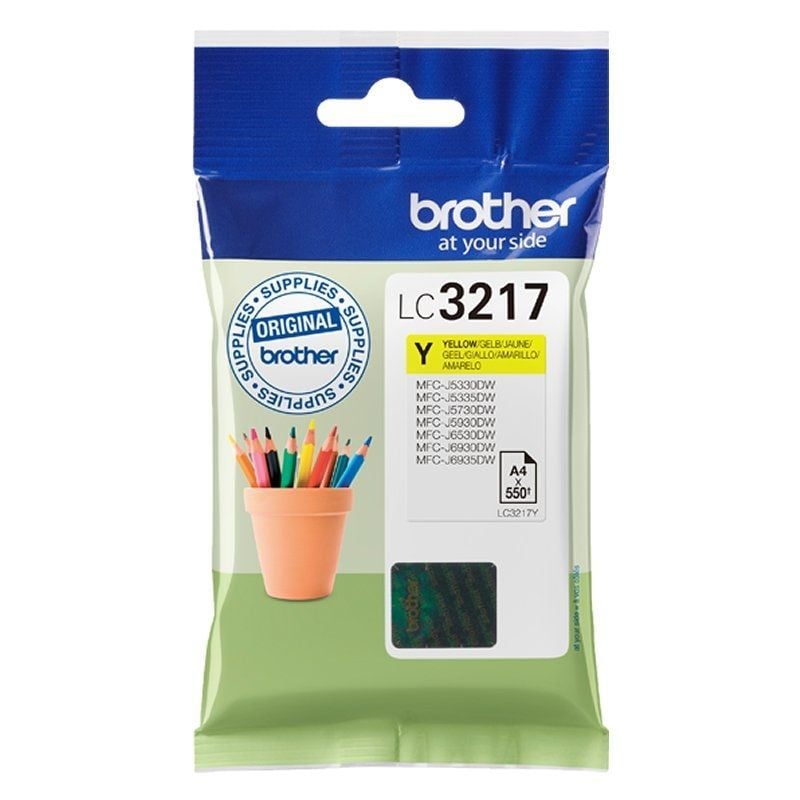 Brother lc3217y amarillo 550 paginas mfcj5330dw - mfcj5730dw - mfcj6530dw - mfcj6930dw