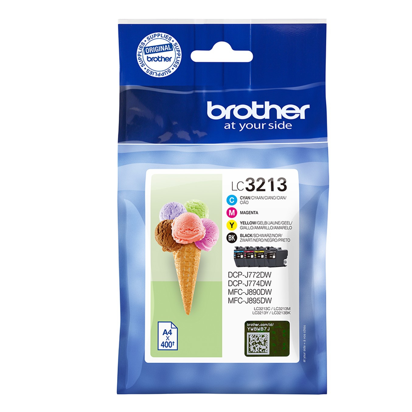Brother lc3213val negro cian magenta amarillo 400 paginas cada uno