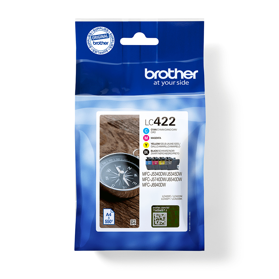 Brother lc422val negro cian magenta amarillo 550 paginas