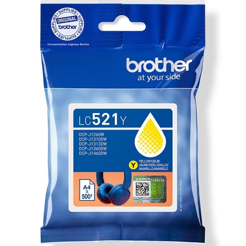 Brother Cartucho LC521Y Amarillo