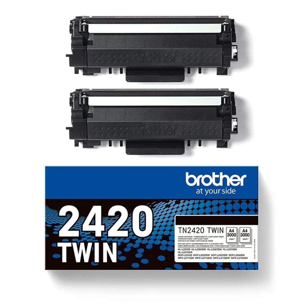Brother tn2420twin negro larga duracion 2uds