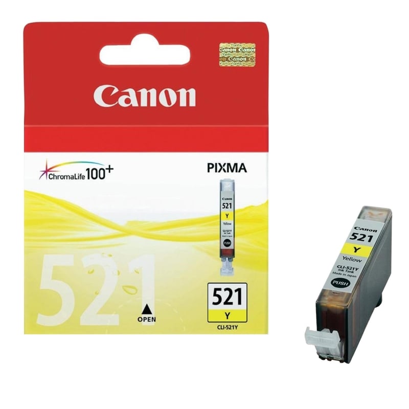 Canon cli 521 amarillo 9ml pixma 3600 - 4600 - 4700 mp 540 - 550 - 560 - 620 - 630 - 640 - 980 mx860 - 870