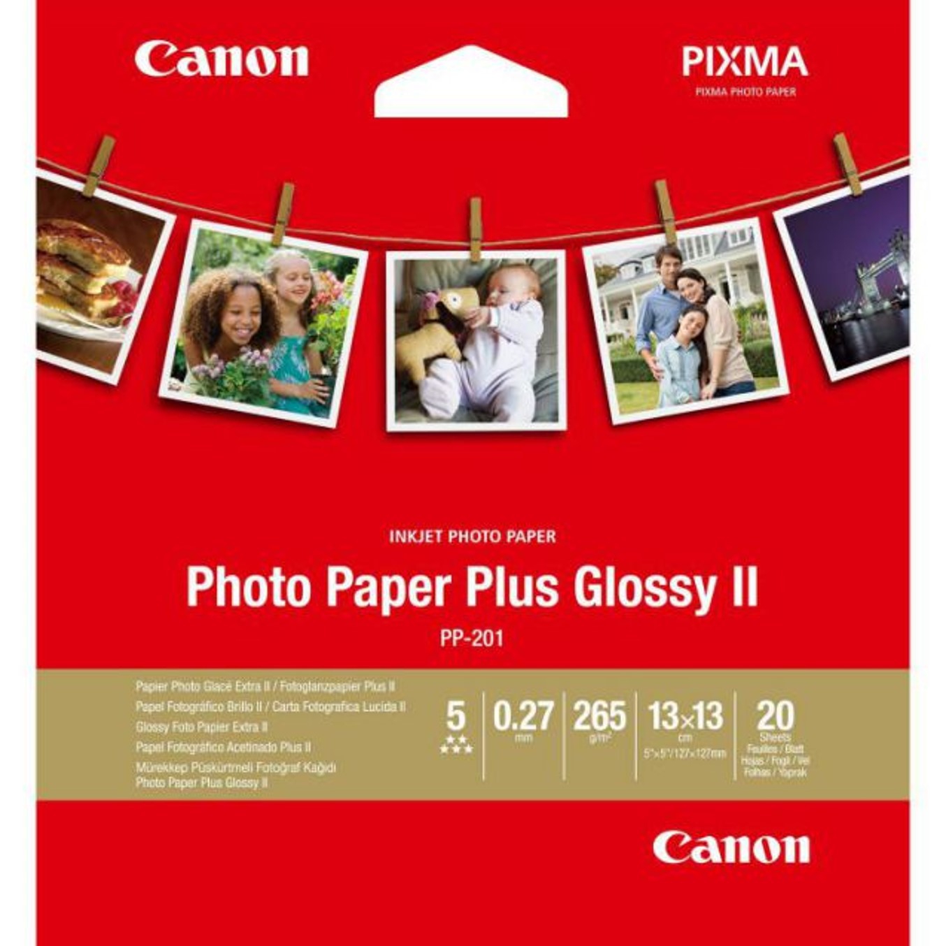 Canon foto pp - 201 2311b060 13x13 - 20 hojas