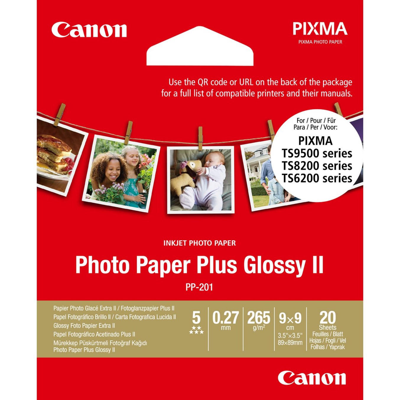 Canon foto pp - 201 2311b070 9x9 - 20 hojas