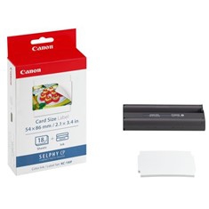 Canon selphy kc - 18if + tinta 18 adhesivos tarjeta credito series cp