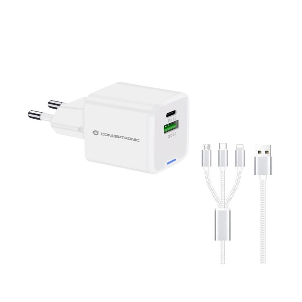 Conceptronic althea16w 33w + cable usb 3.0 3 en 1 blanco