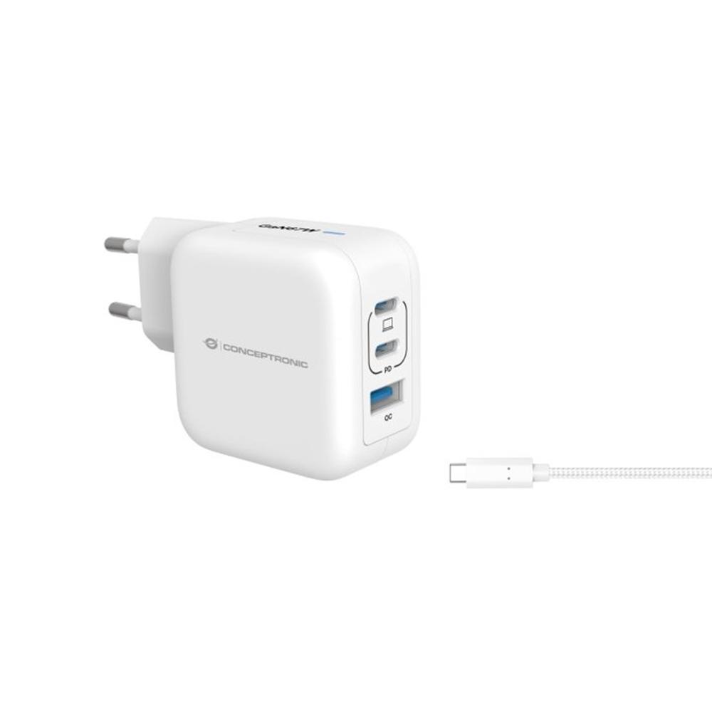Conceptronic althea17w 67w + cable usb tipo c blanco