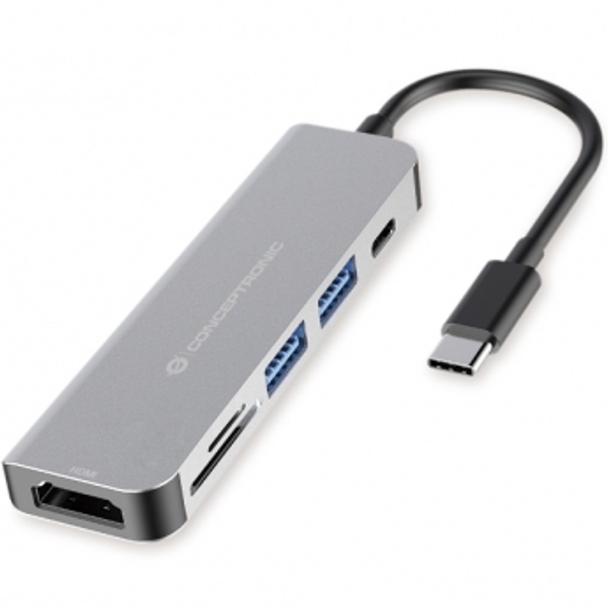 Conceptronic usb tipo c a hdmi - usbc - usb 3.0 - sd - tf