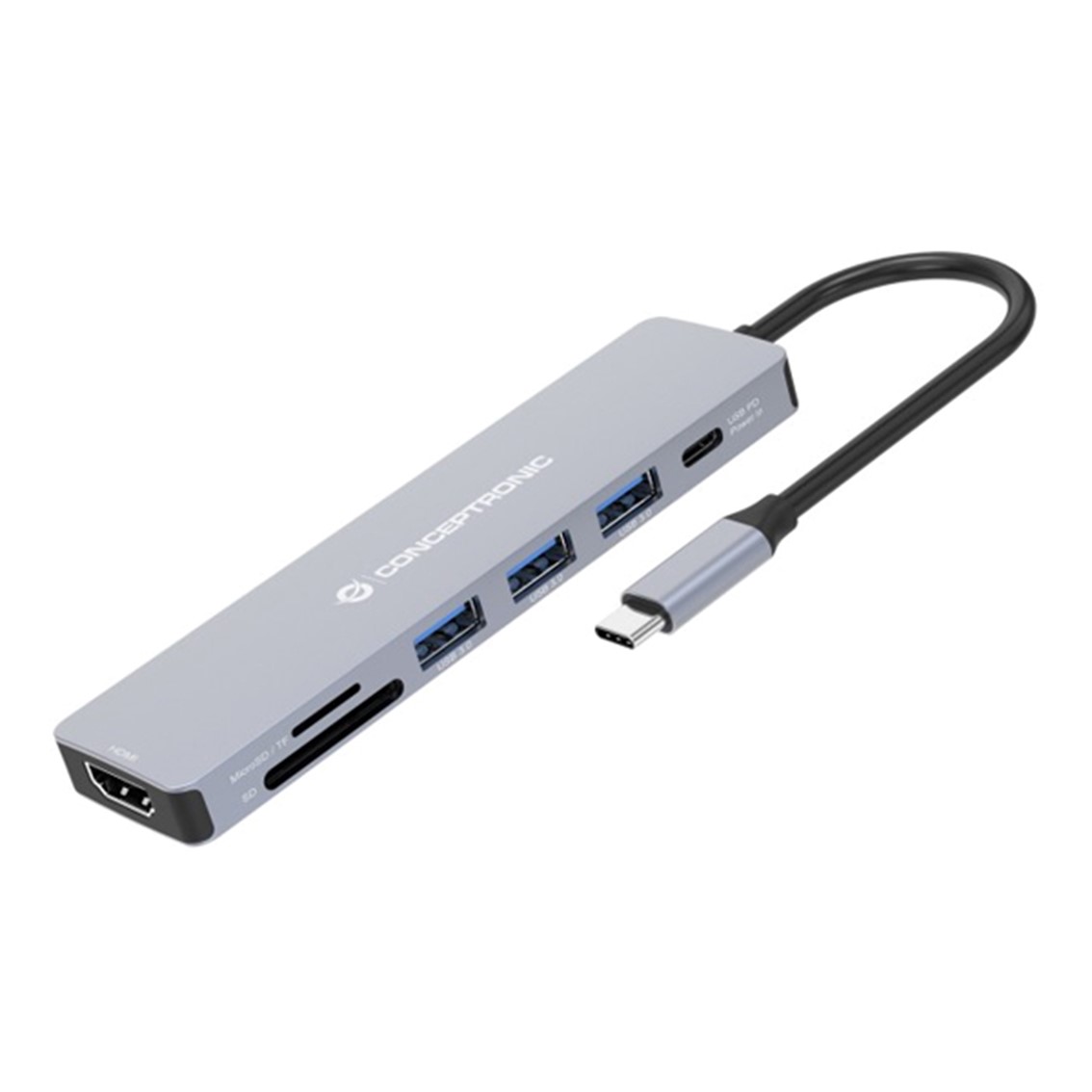 Conceptronic donn19g 1 x hdmi - 3 x usb 3.2 - 1 x usb tipo c - lector sd - lector micro sd