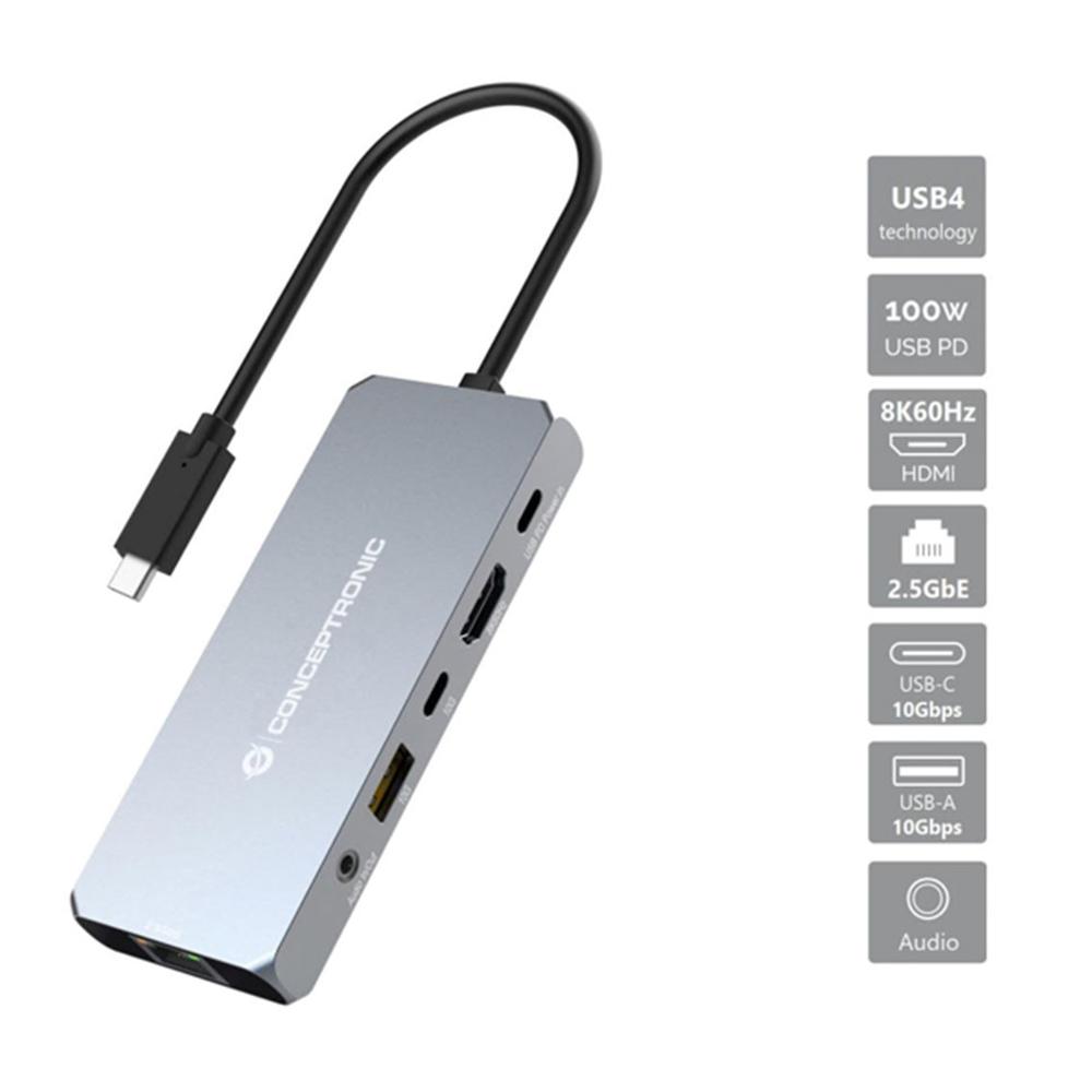 Conceptronic usb tipo c 6 en 1