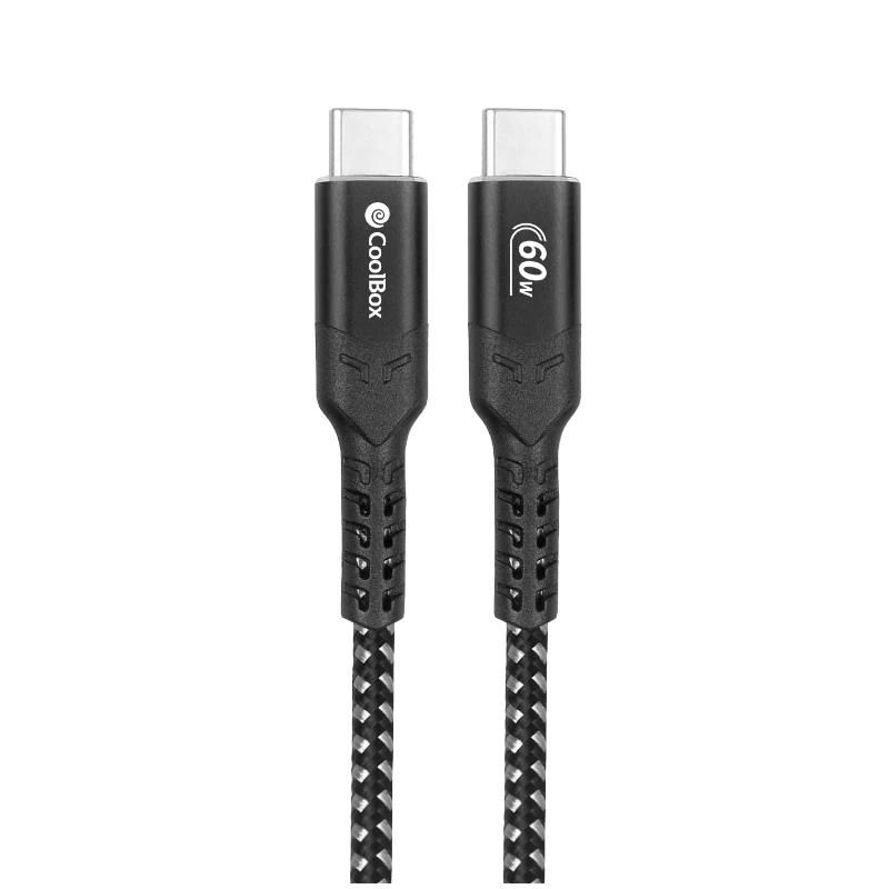 CoolBox Cable USB-C>USB-C 60W Carga