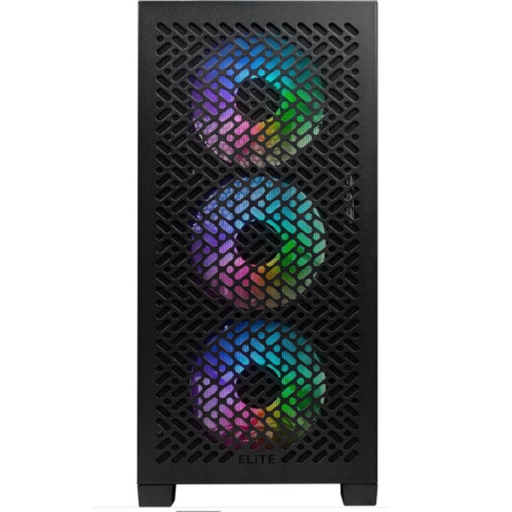Cooler master elite 302 matx argb cristal templado negra