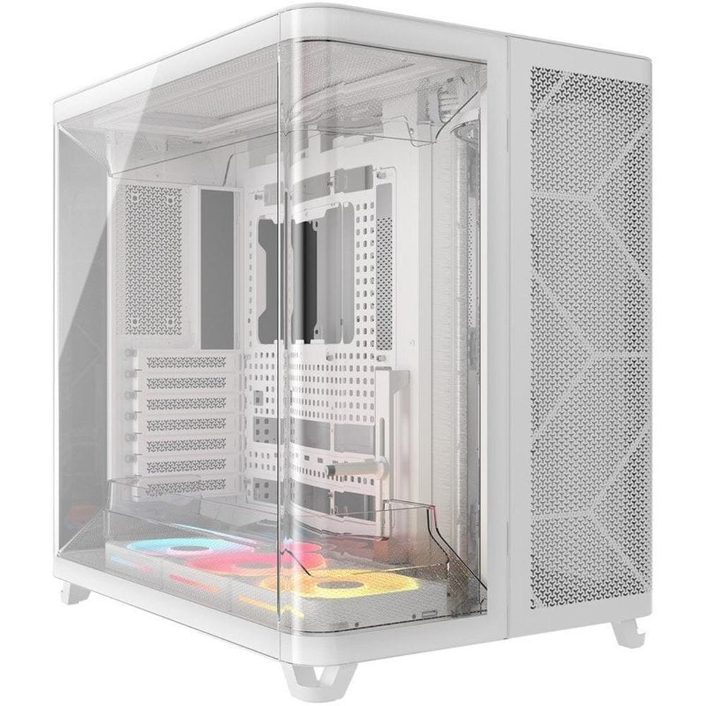 Corsair air 5400 lx - r rgb icue atx cristal templado blanca