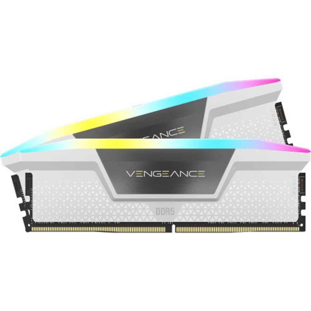 Corsair DDR5 32GB 2X16GB PC6000 VENGEANCE RGB BLANCA CMH32GX5M2B6000Z30W
