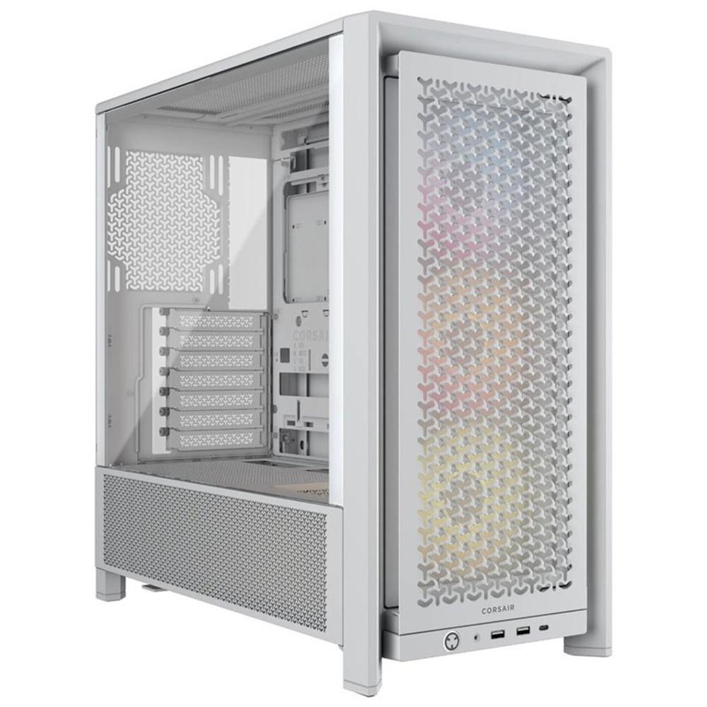 Corsair frame 4000d rs atx argb cristal templado blanca
