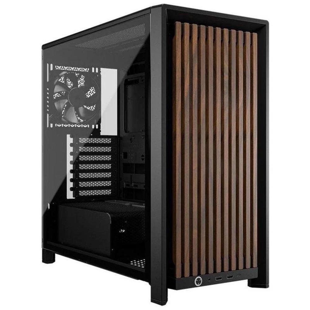 Corsair frame 4000d rs wood atx cristal templado negra