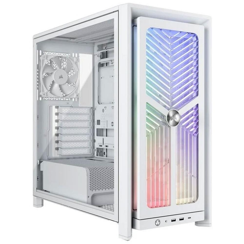 Corsair frame 4000x rs atx cristal templado blanca