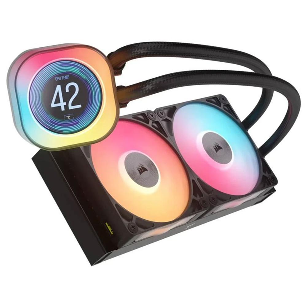 Corsair icuelink titan240rx lcd aio rgb 2x 120mm negro