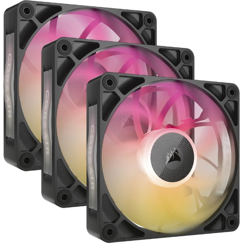 Corsair iCUE LINK LX120-R RGB Carcasa del ordenador Ventilador 12 cm Negro 3 pieza(s)