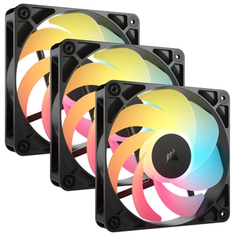 Corsair rs120 - r gaming argb 3x 120mm negro