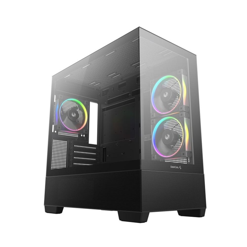Deepcool cg380u matx argb cristal templado negra