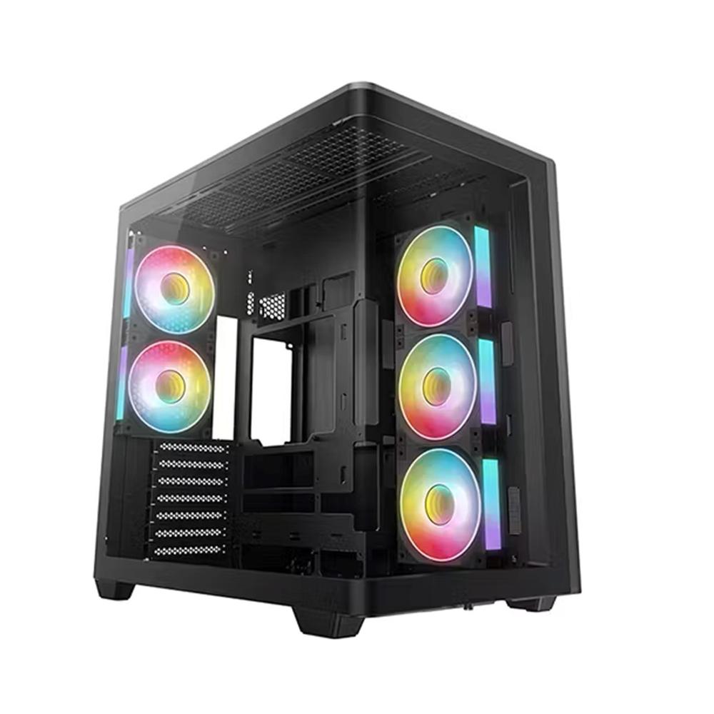 Deepcool cg590u5f atx argb cristaltemplado negra